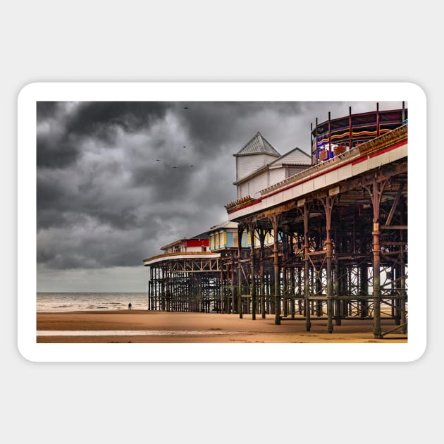 Central pier in Blackpool Sticker by jasminewang